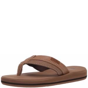 FLOJOS Boy's Ryan Flat Sandal, Tan, 13 Little Kid